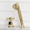Kingston Brass KSK4302BXTR Transfer Valve Set For Roman Tub Filler, Polished Brass KSK4302BXTR - alternate 5
